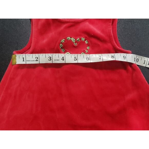 Macys Red Velvet Heart Reef Design Baby Girls Christmas Dress | Size 12 Months - Picture 5 of 6